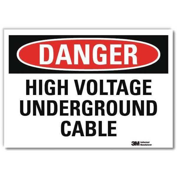 Danger Sign, Self-Adhesv Mount, 7inWx5inH, U3-1640-RD_7X5