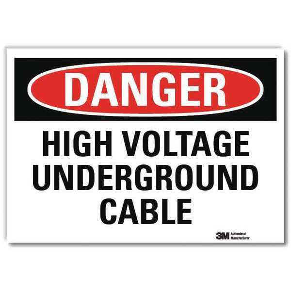 Danger Sign, Slf-Adhesv Mount, 14inWx10inH, U3-1640-RD_14X10