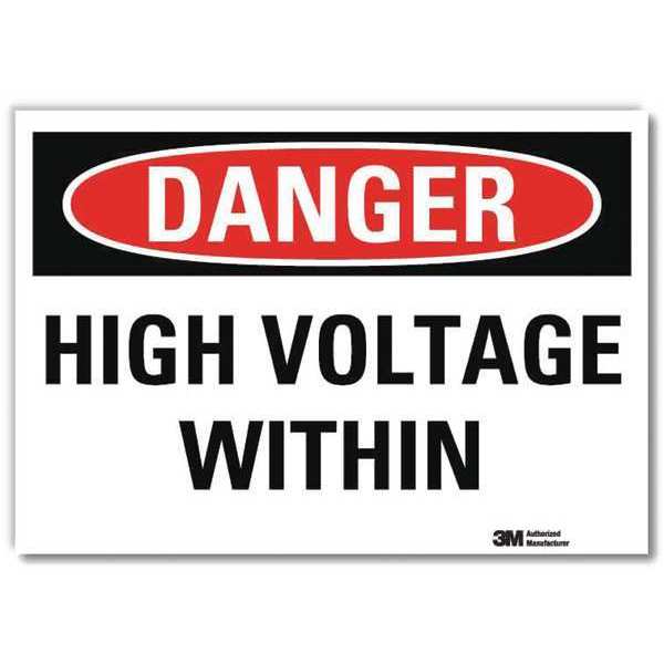Danger Sign, Self-Adhesv Mount, 7inWx5inH, U3-1641-RD_7X5