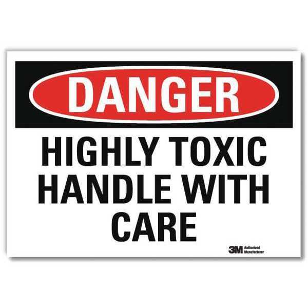 Danger Sign, 7 in H, 10 in W, Vertical Rectangle, English, U3-1647-RD_10X7