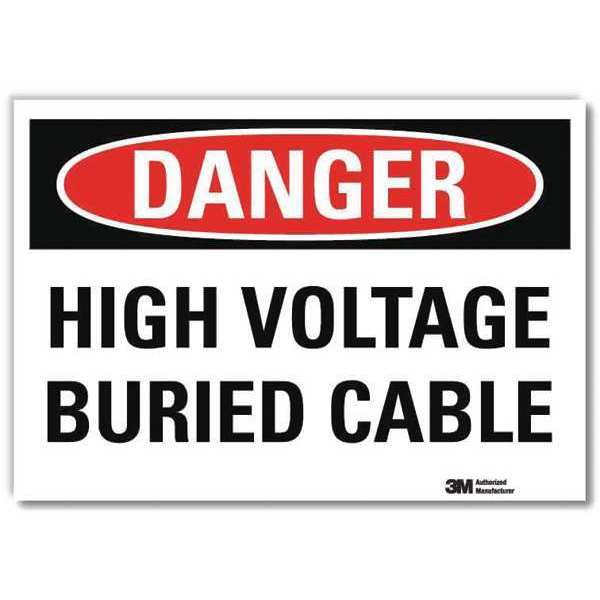 Danger Sign, Self-Adhesv Mount, 10inWx7inH, U3-1611-RD_10X7