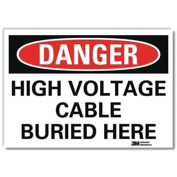 Danger Sign, Self-Adhesv Mount, 7inWx5inH, U3-1612-RD_7X5