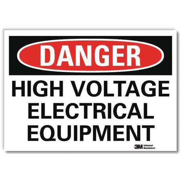 Danger Sign, Self-Adhesv Mount, 10inWx7inH, U3-1615-RD_10X7