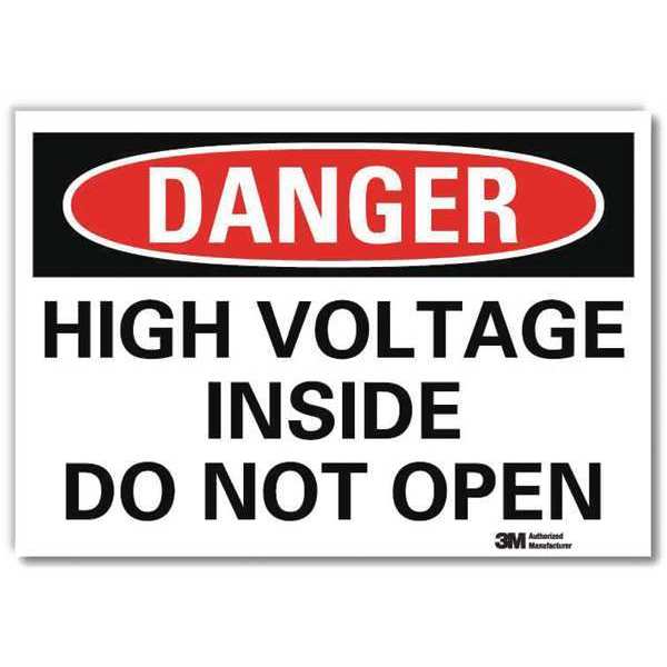 Danger Sign, Self-Adhesv Mount, 10inWx7inH, U3-1620-RD_10X7
