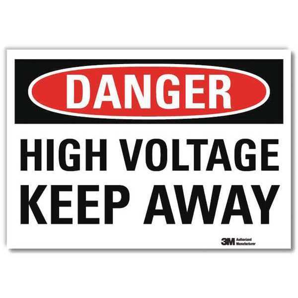 Danger Sign, Self-Adhesv Mount, 7inWx5inH, U3-1622-RD_7X5