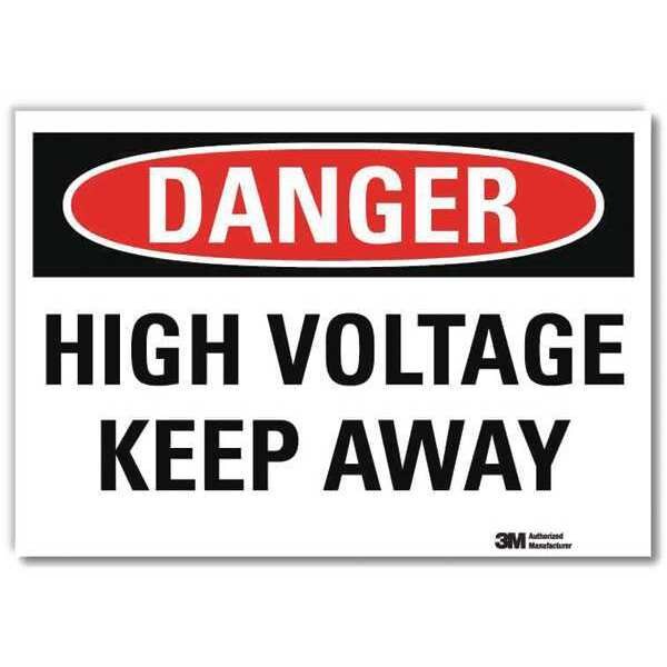 Danger Sign, Self-Adhesv Mount, 10inWx7inH, U3-1623-RD_10X7