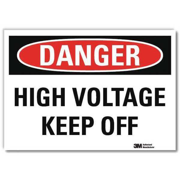 Danger Sign, Self-Adhesv Mount, 10inWx7inH, U3-1625-RD_10X7