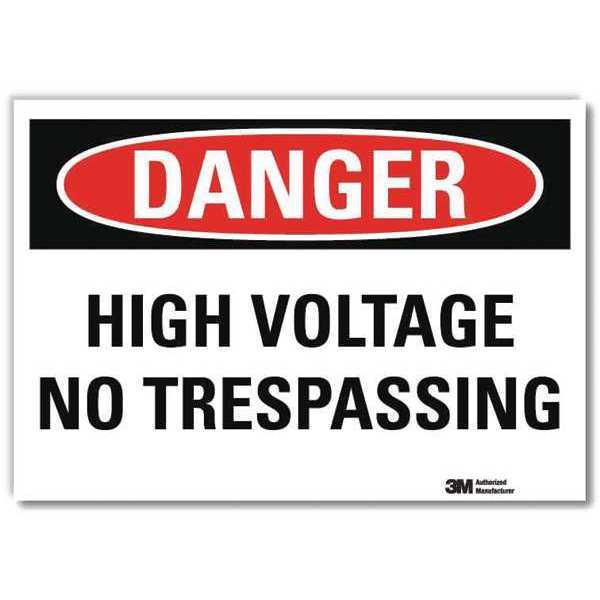 Danger Sign, Self-Adhesv Mount, 7inWx5inH, U3-1629-RD_7X5