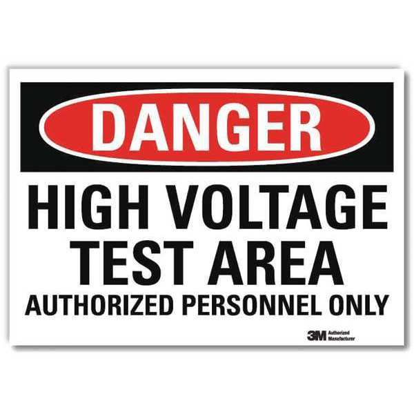 Danger Sign, Self-Adhesv Mount, 7inWx5inH, U3-1632-RD_7X5