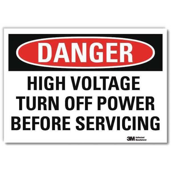 Danger Sign, Self-Adhesv Mount, 10inWx7inH, U3-1634-RD_10X7