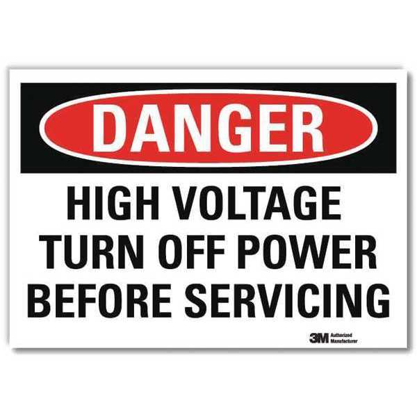 Danger Sign, Self-Adhesv Mount, 7inWx5inH, U3-1634-RD_7X5