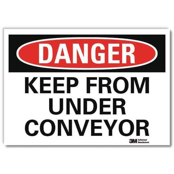 Danger Sign, 10 in Height, 14 in Width, Reflective Sheeting, Horizontal Rectangle, English
