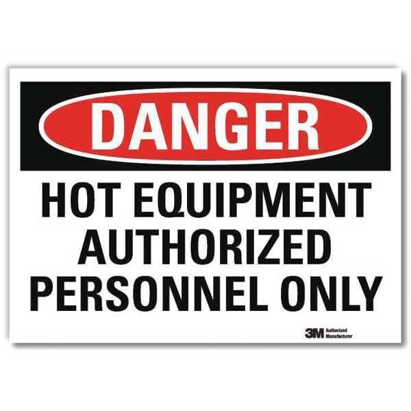 Danger Sign, 7 in H, 10 in W, Reflective Sheeting, Vertical Rectangle, English, U3-1656-RD_10X7