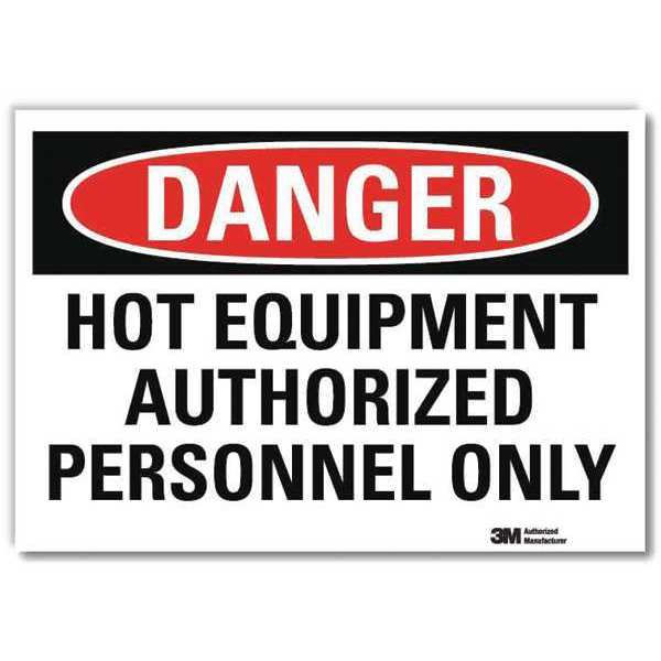 Danger Sign, 10 in H, 14 in W, Reflective Sheeting, Horizontal Rectangle, English, U3-1656-RD_14X10