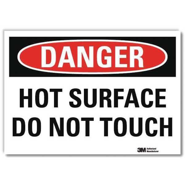 Danger Sign, 5 in H, 7 in W, Reflective Sheeting, Horizontal Rectangle, English, U3-1660-RD_7X5