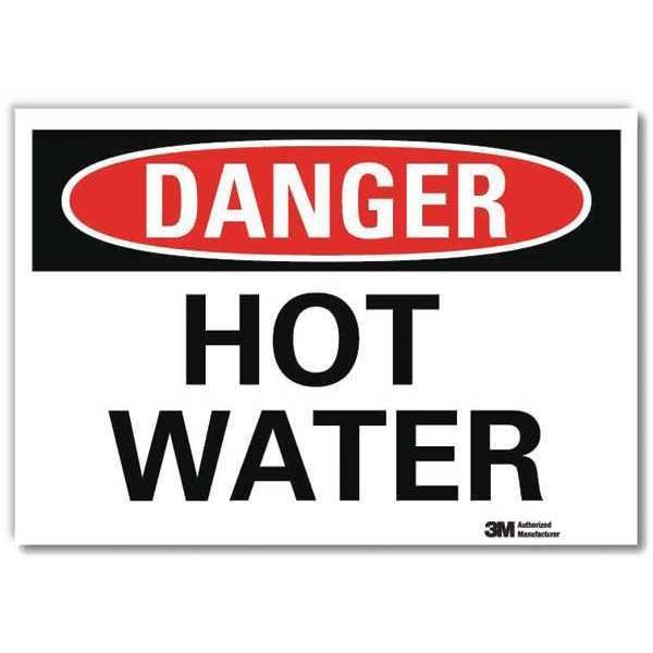 Danger Sign, 5 in H, 7 in W, Reflective Sheeting, Horizontal Rectangle, English, U3-1661-RD_7X5