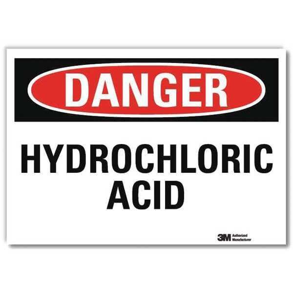 Danger Sign, 7 in H, 10 in W, Vertical Rectangle, English, U3-1665-RD_10X7