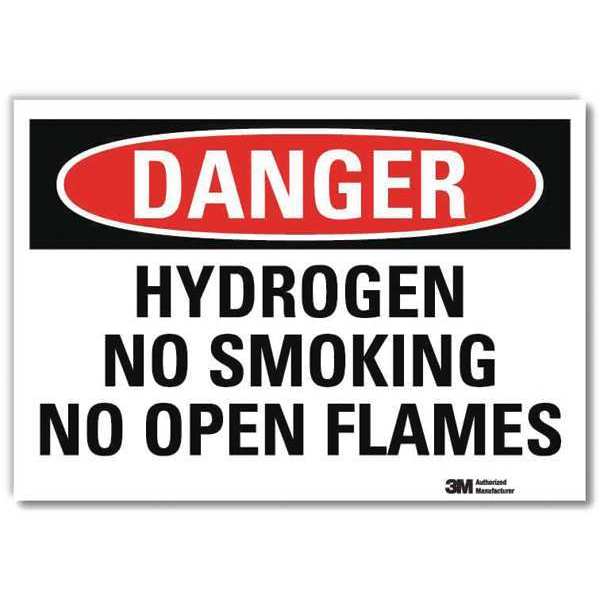 Danger Sign, 5 in H, 7 in W, Reflective Sheeting, Horizontal Rectangle, English, U3-1669-RD_7X5
