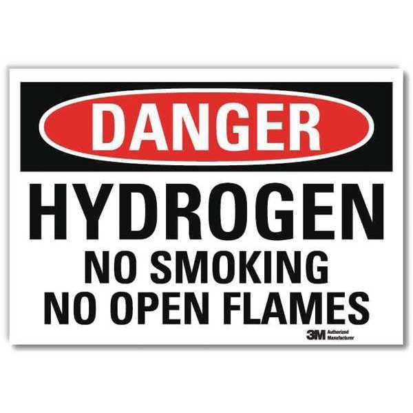 Danger No Smoking Sign, 5 in H, 7 in W, Reflective Sheeting, Horizontal Rectangle, U3-1670-RD_7X5