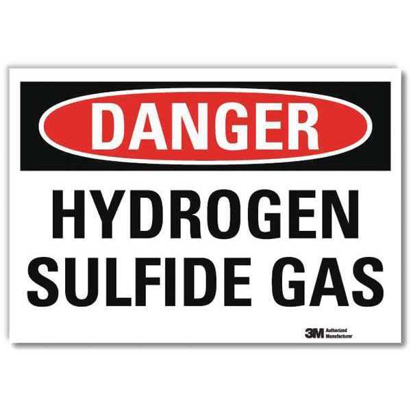Danger Sign, 5 in H, 7 in W, Horizontal Rectangle, English, U3-1672-RD_7X5