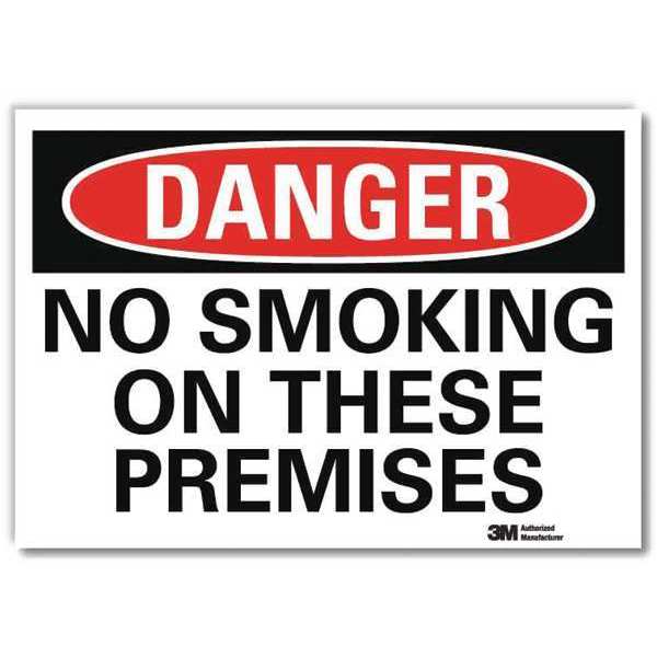 Danger Sign, 5 in H, 7 in W, Reflective Sheeting, Horizontal Rectangle, English, U3-1846-RD_7X5
