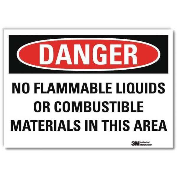 Danger Sign, 5 in H, 7 in W, Horizontal Rectangle, English, U3-1820-RD_7X5