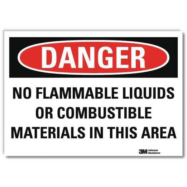 Danger Sign, 7 in H, 10 in W, Vertical Rectangle, English, U3-1820-RD_10X7
