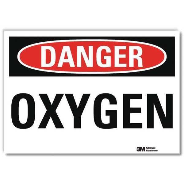 Danger Sign, 5 in H, 7 in W, Horizontal Rectangle, English, U3-1894-RD_7X5