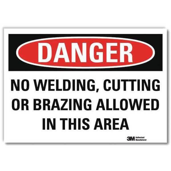 Danger Sign, 7 in Height, 10 in Width, Reflective Sheeting, Vertical Rectangle, English