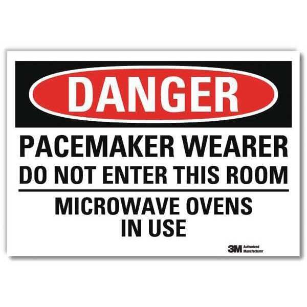 Danger Sign, Slf-Adhesv Mount, 14inWx10inH, U3-1900-RD_14X10