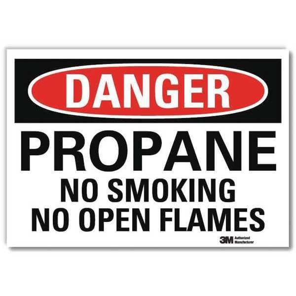 Danger No Smoking Sign, 5 in H, 7 in W, Reflective Sheeting, Horizontal Rectangle, U3-1937-RD_7X5