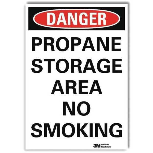 Danger No Smoking Sign, 14 in Height, 10 in Width, Reflective Sheeting, Vertical Rectangle, English