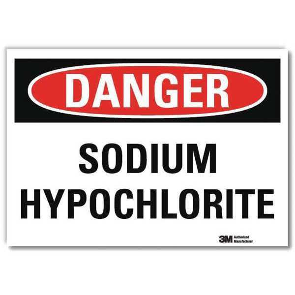 Danger Sign, 5 in H, 7 in W, Horizontal Rectangle, English, U3-1985-RD_7X5