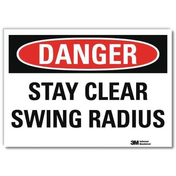 Danger Sign, 10 in Height, 14 in Width, Reflective Sheeting, Horizontal Rectangle, English