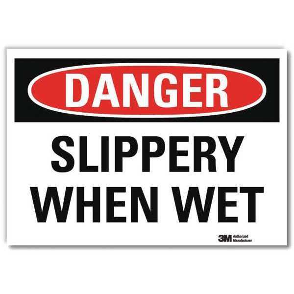 Danger Sign, 7 in H, 10 in W, Reflective Sheeting, Vertical Rectangle, English, U3-1981-RD_10X7