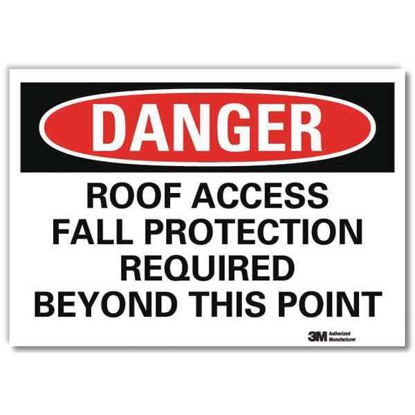 Danger Sign, Slf-Adhesv Mount, 14inWx10inH, U3-1959-RD_14X10