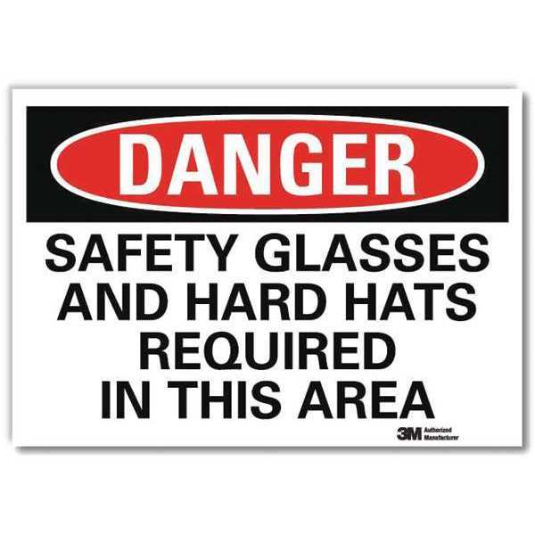 Danger Sign, Self-Adhesv Mount, 10inWx7inH, U3-1966-RD_10X7
