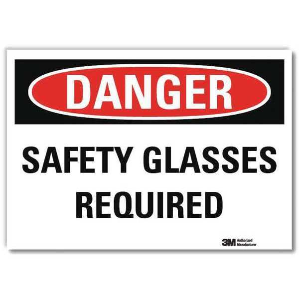 Danger Sign, Slf-Adhesv Mount, 14inWx10inH, U3-1967-RD_14X10