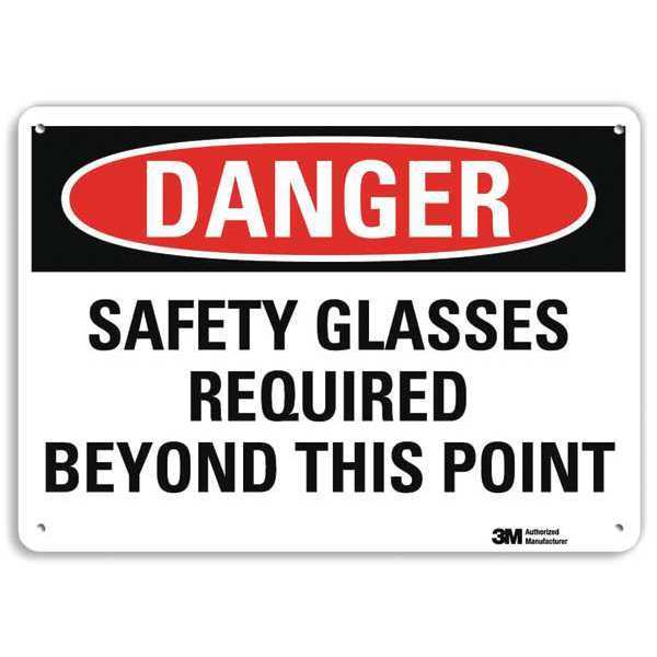 Danger Sign, 4 Hole Mount, 10in W x 7in H, U3-1968-RA_10X7