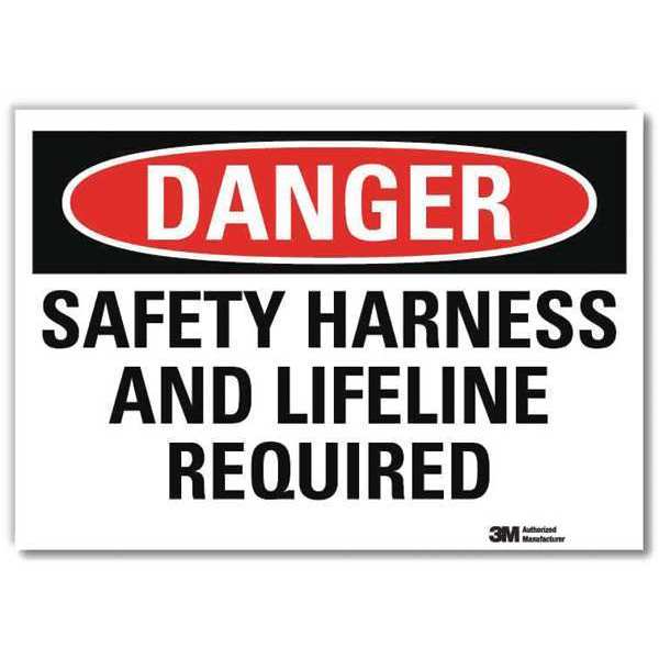Danger Sign, Self-Adhesv Mount, 7inWx5inH, U3-1971-RD_7X5