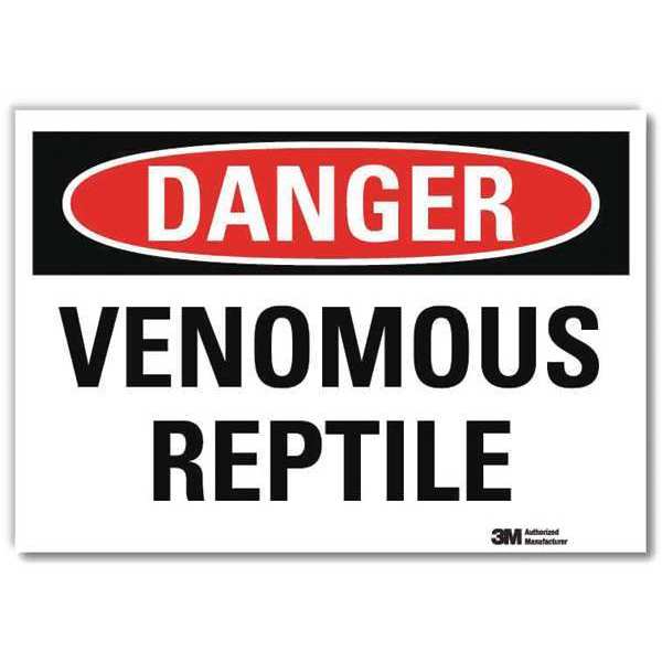 Danger Sign, Self-Adhesv Mount, 10inWx7inH, U3-2038-RD_10X7