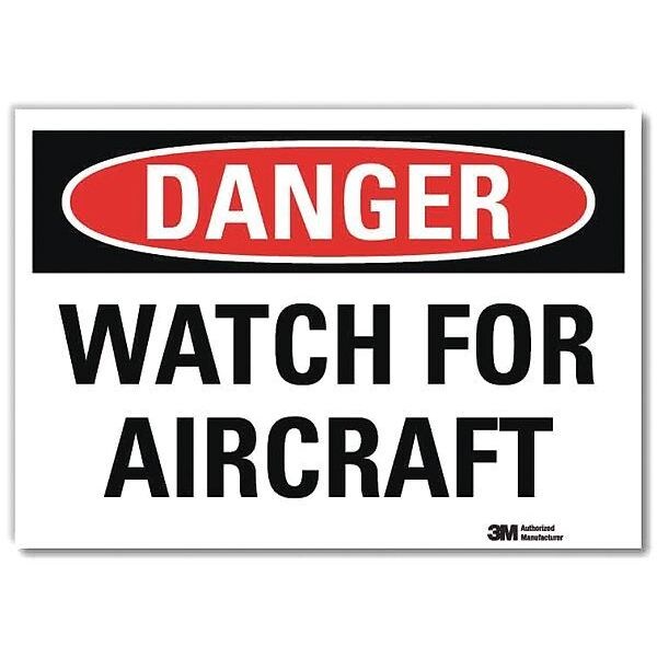 Danger Sign, 7 in H, 10 in W, Reflective Sheeting, Vertical Rectangle, English, U3-2041-RD_10X7