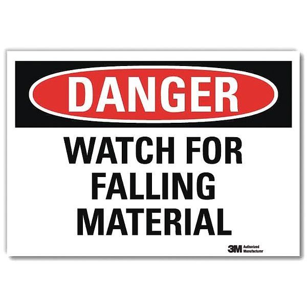 Danger Sign, 5 in H, 7 in W, Reflective Sheeting, Horizontal Rectangle, English, U3-2043-RD_7X5