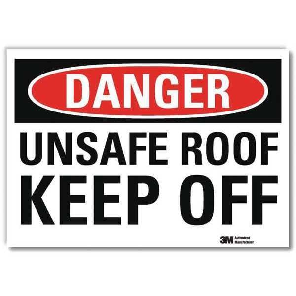 Danger Sign, 7 in H, 10 in W, Reflective Sheeting, Vertical Rectangle, English, U3-2033-RD_10X7