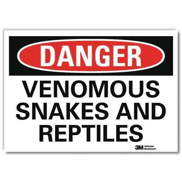 Danger Sign, Slf-Adhesv Mount, 14inWx10inH, U3-2037-RD_14X10