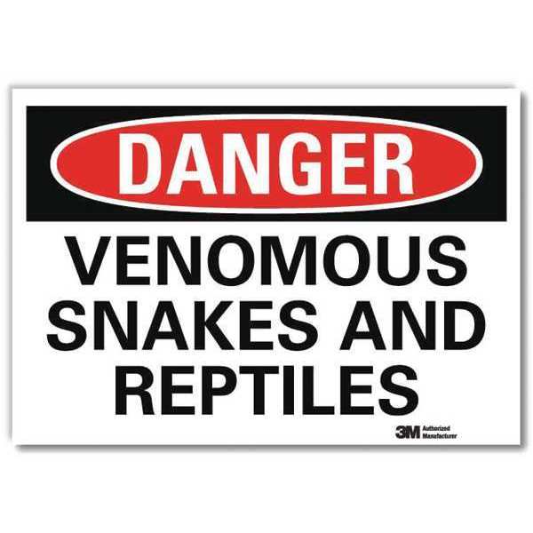 Danger Sign, Self-Adhesv Mount, 10inWx7inH, U3-2037-RD_10X7