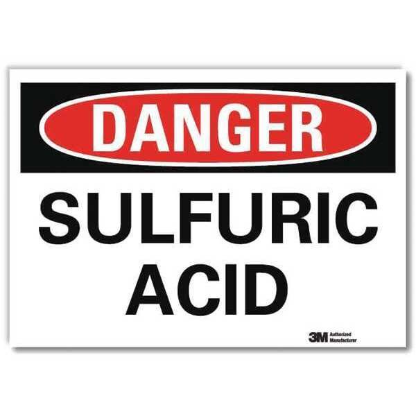 Danger Sign, 5 in H, 7 in W, Horizontal Rectangle, English, U3-1997-RD_7X5
