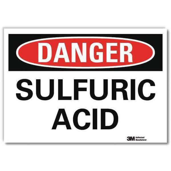 Danger Sign, 7 in H, 10 in W, Vertical Rectangle, English, U3-1997-RD_10X7