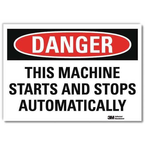 Danger Sign, 7 in Height, 10 in Width, Reflective Sheeting, Vertical Rectangle, English