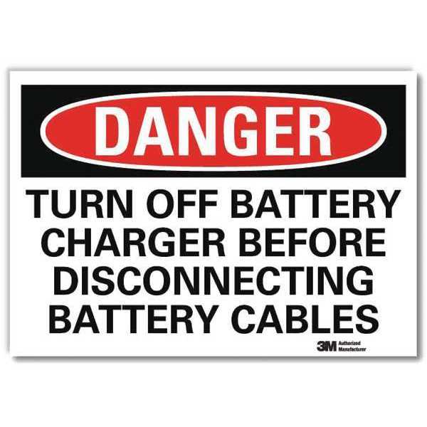 Danger Sign, Self-Adhesv Mount, 7inWx5inH, U3-2021-RD_7X5